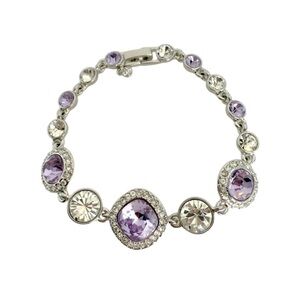 Givenchy Sparkling Purple Crystal Bracelet in Silver-Tone